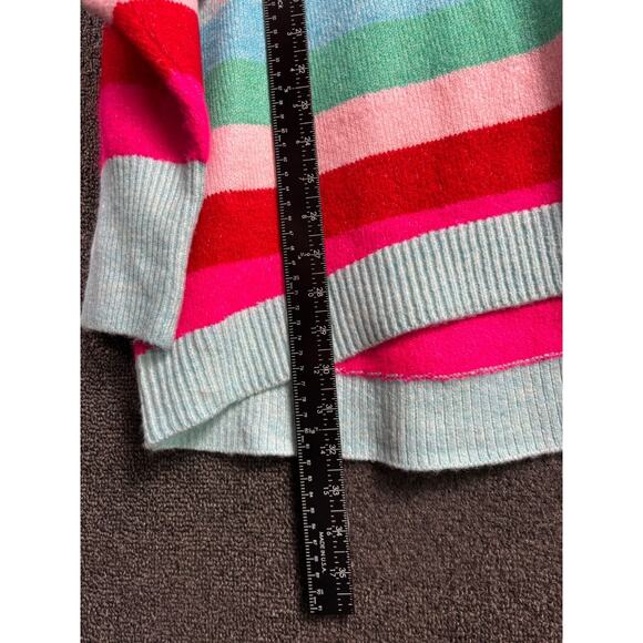 Cabana by Crown & Ivy Tunic Sweater Womens Size XL Multicolor Striped Mock Neck - Picture 5 of 6